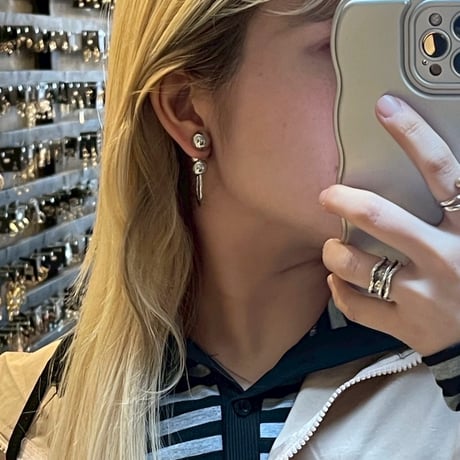 2503PR0759 / Triple ball hoop Pierce（Silver）