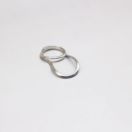 2306RG0297 / Cross Continuous Two-Finger Connected Ring（Silver）
