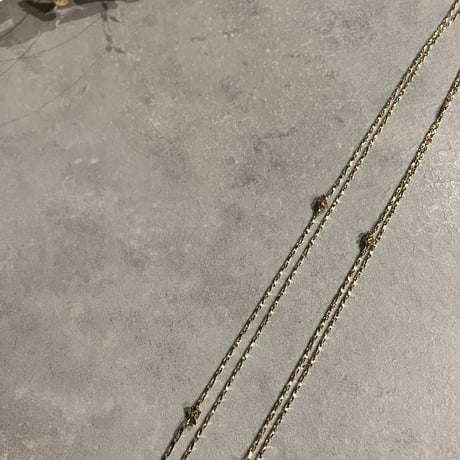 Knot long double necklace (Gold) /2212_NC0171