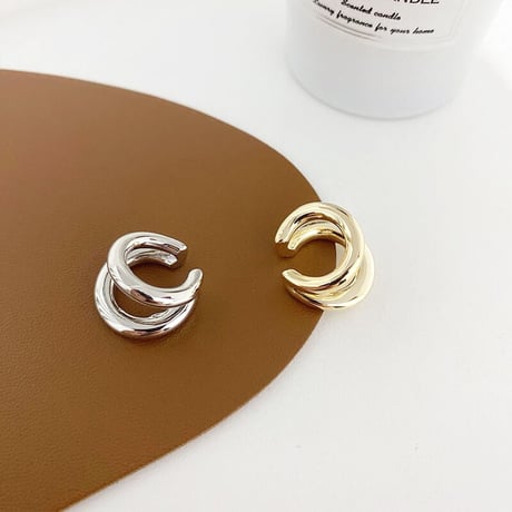 Double Circle Ear Earcuff （Gold） / EC080