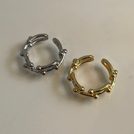 2408RG0510 / Splice Geometric Hollow Chain ring （Gold）