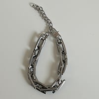 【Select】IM26AC_BRL018/ Double Braid Chain Bracelet（Silver）
