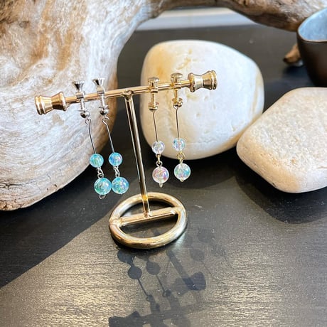 Mini Aurora ball Earring（Blue）/ 2205_ER0110