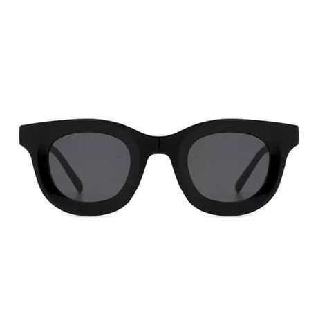 【 Select 】 Modern Retro Boston Sunglasses ( Black / smoke ）