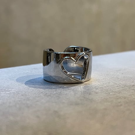 2407RG0499 /  Heart shape hole ring（Silver）