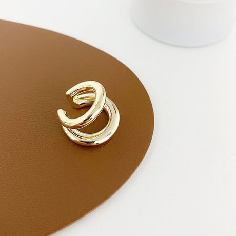 Double Circle Ear Earcuff （Gold） / EC080