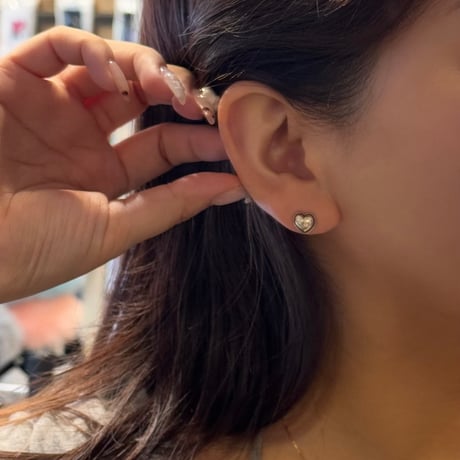 2411PR0732 / Mini heart motif Pierce（Silver）