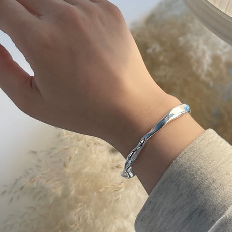 2405BR0049 / Craft wave Bangle（Silver）