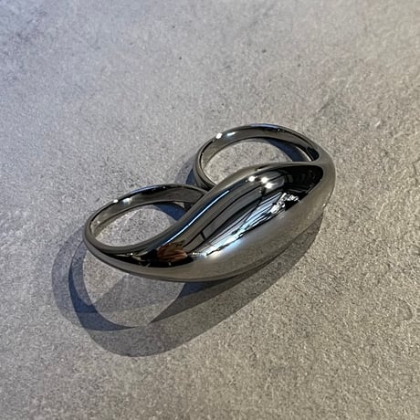 2501RG0561 / Drop double finger ring（Silver）