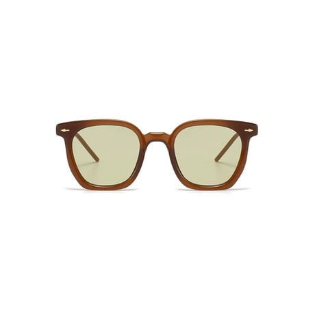 【 Select 】Vintage Square New Style Sunglasses (Tea/Light Green)