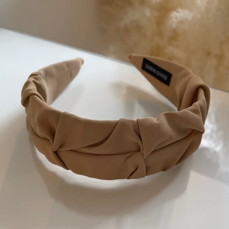 2401HA0040 / Gather color headband  (Beige)