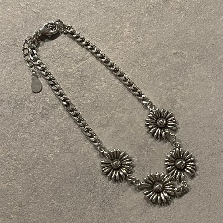 2501BR0067 / Metal Vintage Sunflower Bracelet（Silver）