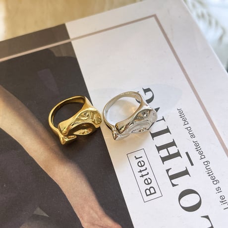 2602RG0742 / Opening asymmetry craft ring （Gold）