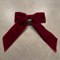 2410HA0082 / Velvet ribbon barrette（Red）