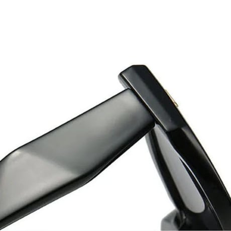 【 Select 】Retro Rivet Sunglasses (Black/Orange）