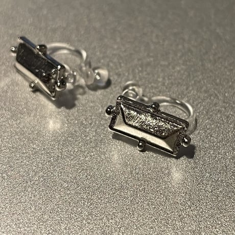 2302_ER0137／Mini Square Stats Clip Earings（Silver）