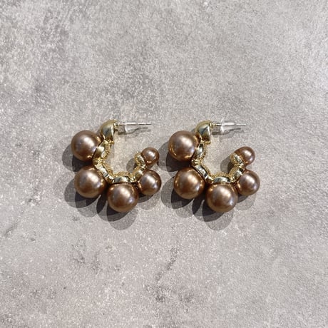 Pearl minimum hoop Pierce（Gold） / 2110-PR0525