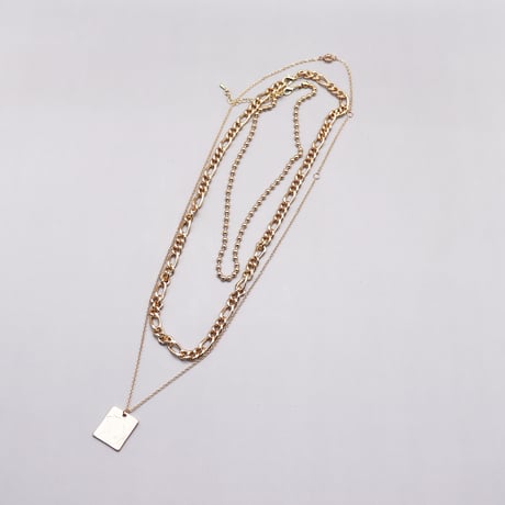 3set  layered chain necklace（Gold #1）/ 2111-NC121