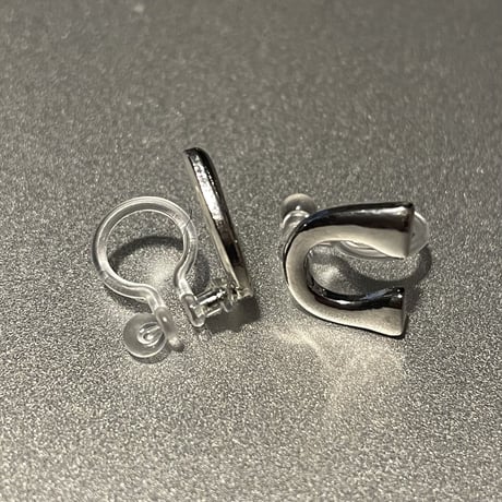 2302_ER0136／Mini U Design Clip Earings（Silver）