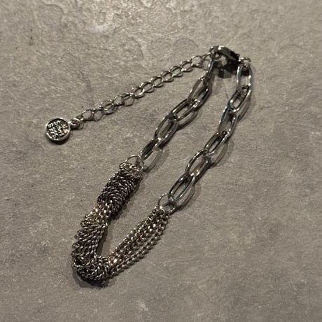 2504BR0078/  Line round  design bracelet （silver)
