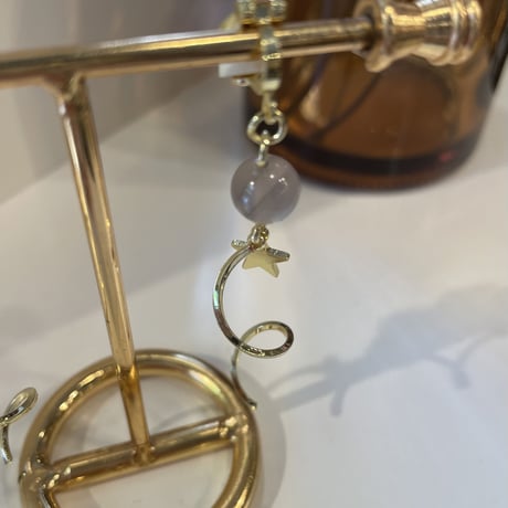 Star Spiral Beads Earring（Gold）／2212_ER0129
