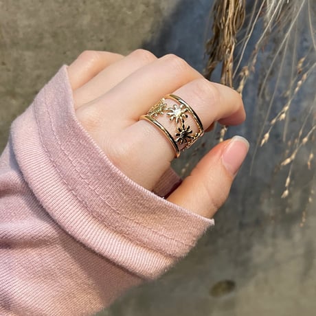 2506RG0651 / Flower design ring（Gold）
