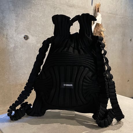 2610BG053(S) / Shirring knit 2way Bag (Black)