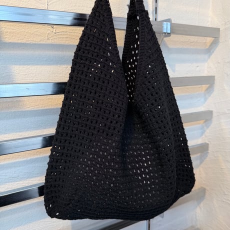 2606BG053(S) / Crochet Mesh Tote Bag (Black)