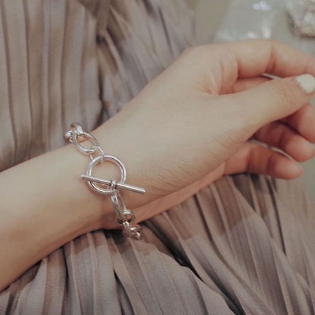 Mantel Simple Chain Bracelet（Silver）/ 2107-BR071