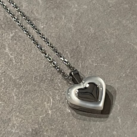 2502NC0289 / Shell heart motif Necklace（Silver）