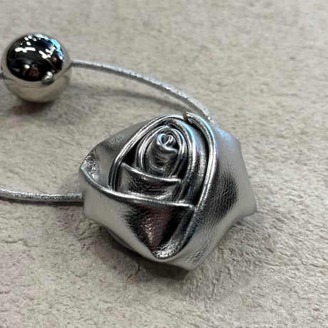 2409HA0080 / Rose motif Hair tie（Silver）