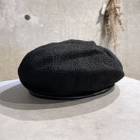 23SSHW0011 / piping knit beret（Black）