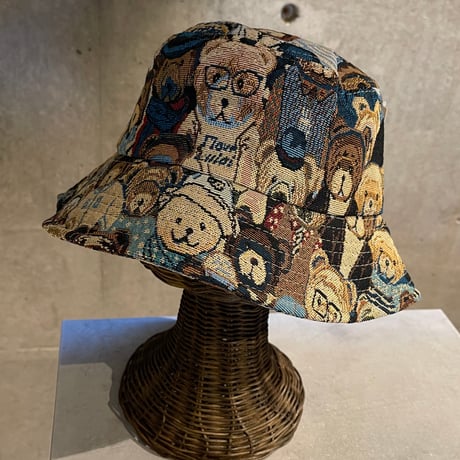 2601HW059(S) / Jacquard Bear Hat（Navy）