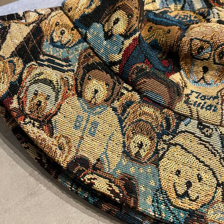 2601HW059(S) / Jacquard Bear Hat（Navy）