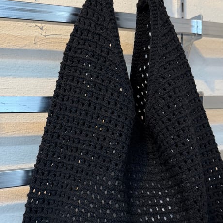 2606BG053(S) / Crochet Mesh Tote Bag (Black)