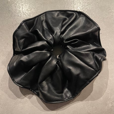 2508HA0073 /  Volume Eco leather Hair rubber（Black)