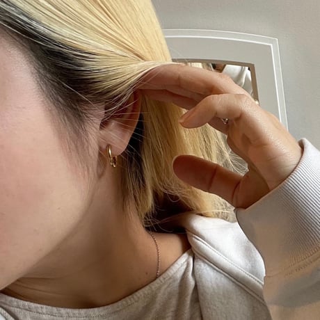 2501PR0738 / Stainless mini hoop pierce（Gold）