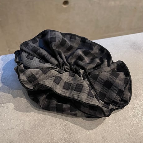 2512HA0077（S）/ Check Frill Hair rubber（Black）