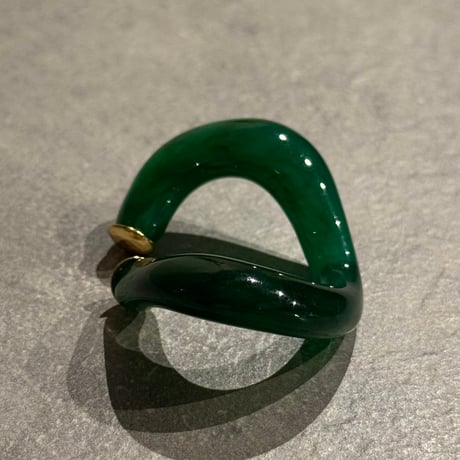2504EC019 /  color wave Ear Cuff（Green）