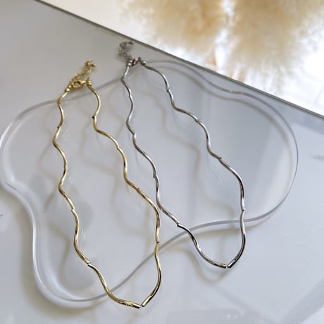 Wave design necklace（Gold）/ 2203_NC0132