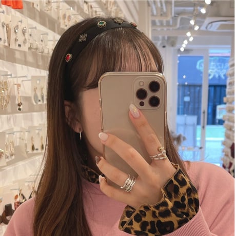 Bijou headband（Check）/ HA-034