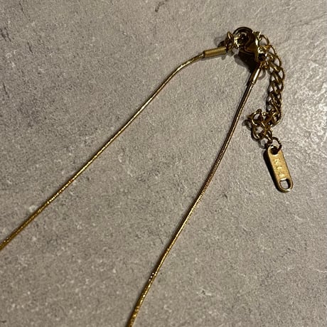 2508NC0355 / Snake chain Many Ribbon Necklace（Gold）