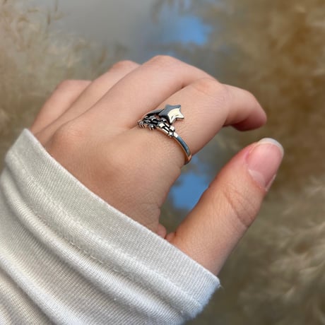 2505RG0628 / Shooting star motif mini ring（Silver）