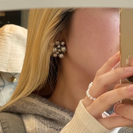 2405PR0714 / Common metal ball pierce （Silver）