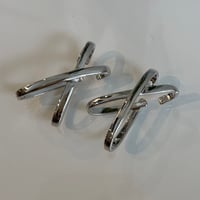 2401EC001/ X Shape Crossed Ear Cuff（Silver）