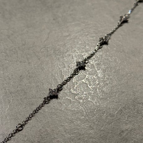 2512BR0115 / Stone Flower chain bracelet（Silver）