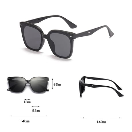 【 Select 】Square Classic Retro Polarized Sunglasses (Clear Grey)