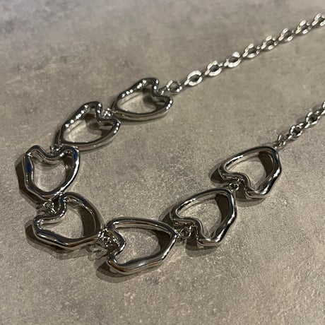 2508NC0356 / Heart motif Connect Necklace（Silver）