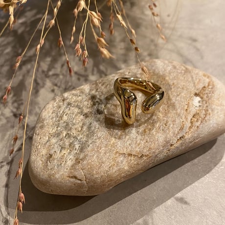 Metal craft opening ring（Gold） / 2211-RG0268