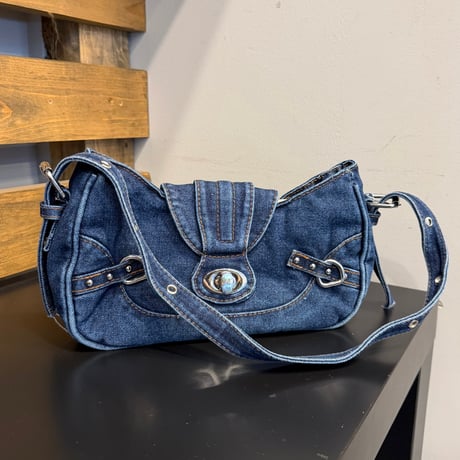 2605BG052(S)/ Denim Mini Shoulder Bag (Dk.Blue)